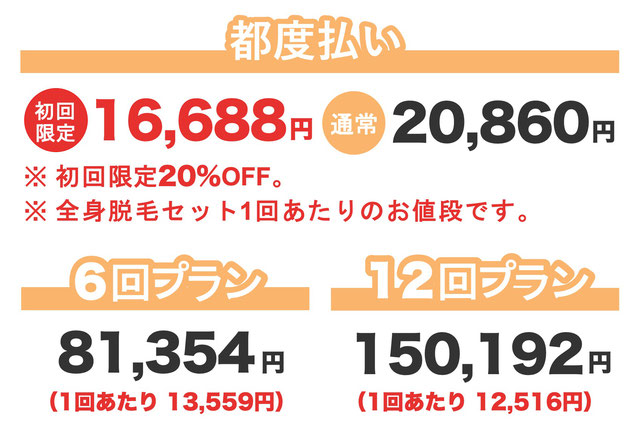 全身脱毛セット
