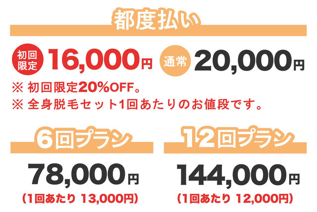 全身脱毛セット