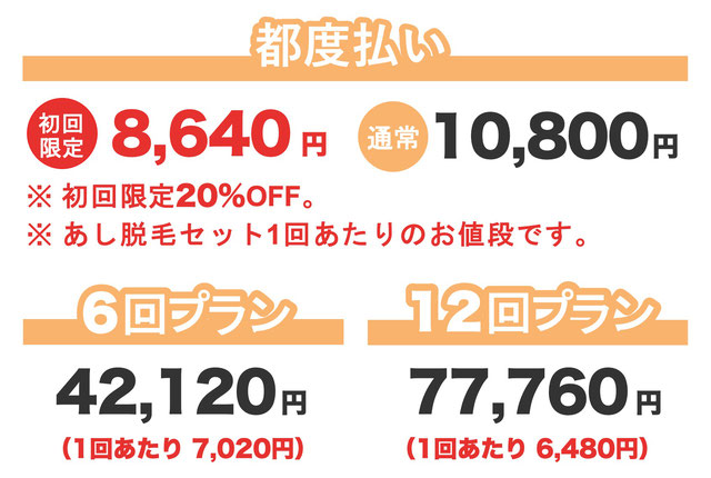 あし脱毛セット